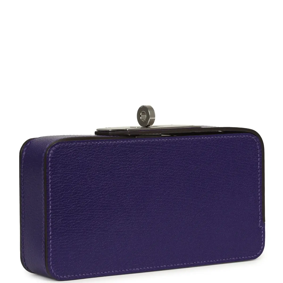 HERMÈS Hermes Sanglons Clutch Purple Chevre Mysore Palladium Hardware | Thumbnail 2