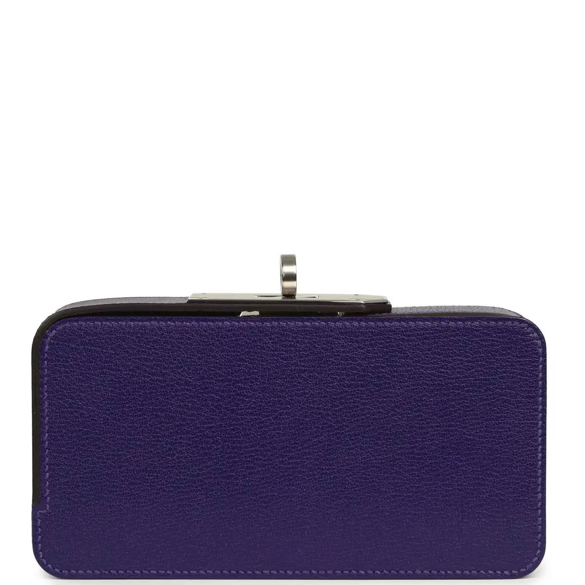 HERMÈS Hermes Sanglons Clutch Purple Chevre Mysore Palladium Hardware | Thumbnail 6
