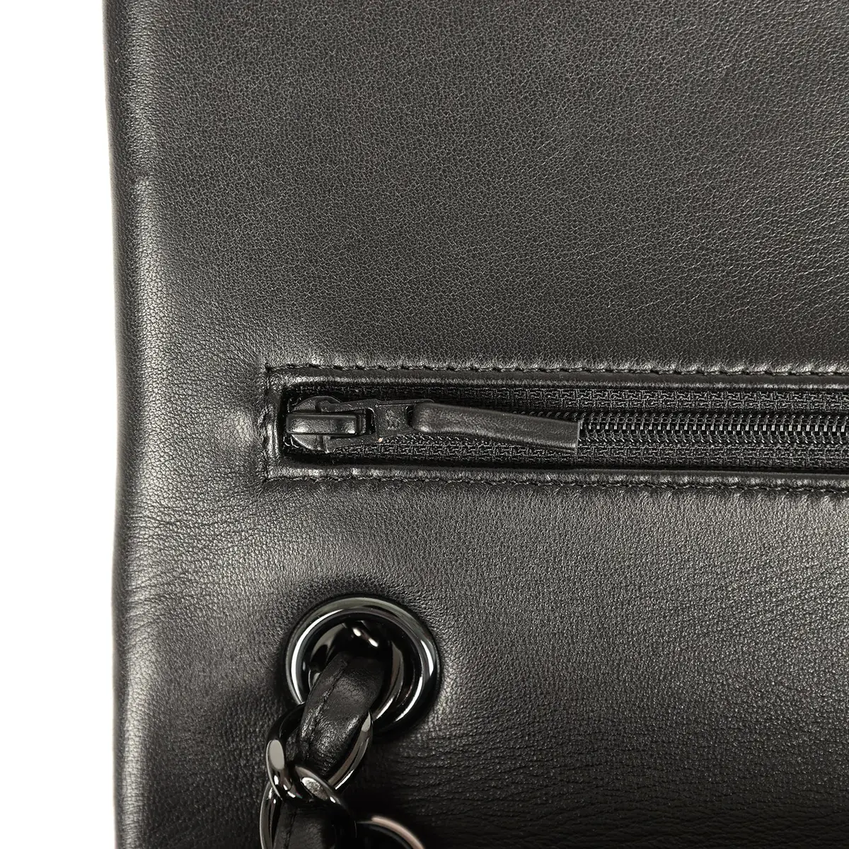 Chanel Pre-owned Chanel Jumbo Classic Chevron Double Flap Bag So Black Lambskin Black Hardware | Thumbnail 8 Chanel Pre-owned Chanel Jumbo Classic Chevron Double Flap Bag So Black Lambskin Black Hardware | Thumbnail 8