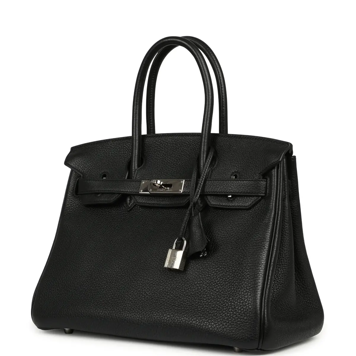 HERMÈS Pre-owned Hermes Birkin 30 Black Togo Palladium Hardware | Thumbnail 5 HERMÈS Pre-owned Hermes Birkin 30 Black Togo Palladium Hardware | Thumbnail 5