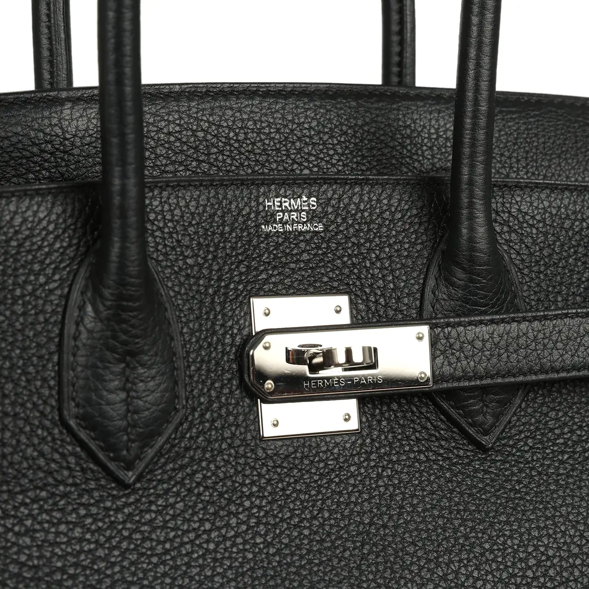 HERMÈS Pre-owned Hermes Birkin 30 Black Togo Palladium Hardware | Thumbnail 7 HERMÈS Pre-owned Hermes Birkin 30 Black Togo Palladium Hardware | Thumbnail 7