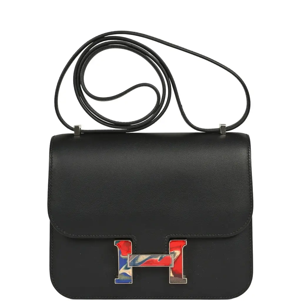 HERMÈS Pre-owned Hermes Constance 18 Black Swift Marbled Palladium Hardware | Image 1 HERMÈS Pre-owned Hermes Constance 18 Black Swift Marbled Palladium Hardware | Image 1