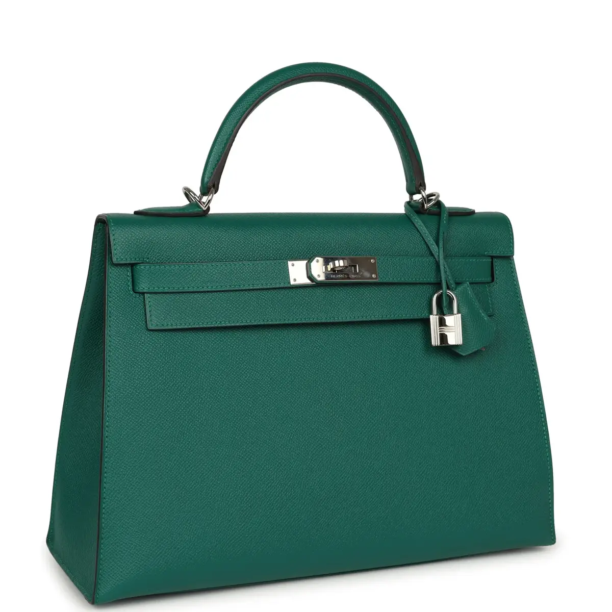 HERMÈS Pre-owned Hermes Kelly Sellier 32 Malachite Epsom Palladium Hardware | Thumbnail 2 HERMÈS Pre-owned Hermes Kelly Sellier 32 Malachite Epsom Palladium Hardware | Thumbnail 2