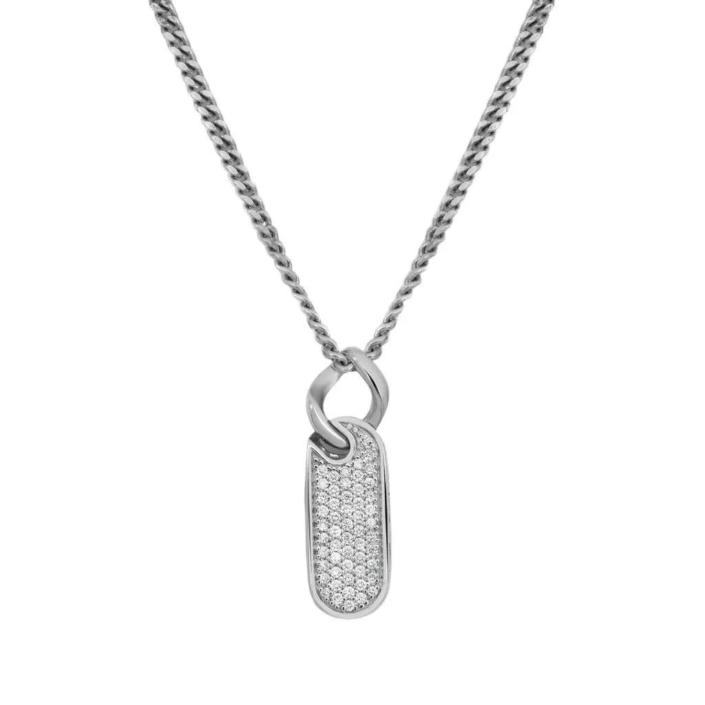 Salvini Salvini 18K White Gold Diamond Bar Pendant Necklace by The Solist