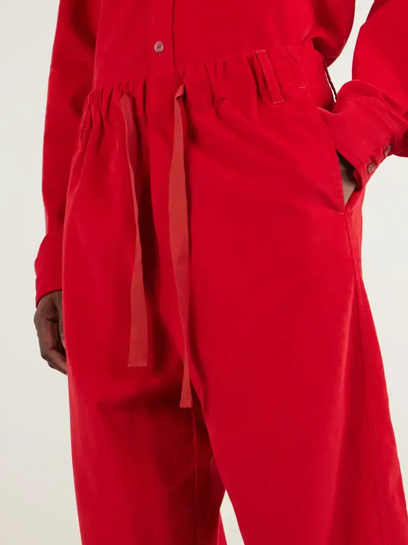 Sanderlak Drawstring Cotton-corduroy Straight-leg Pants | Thumbnail 5