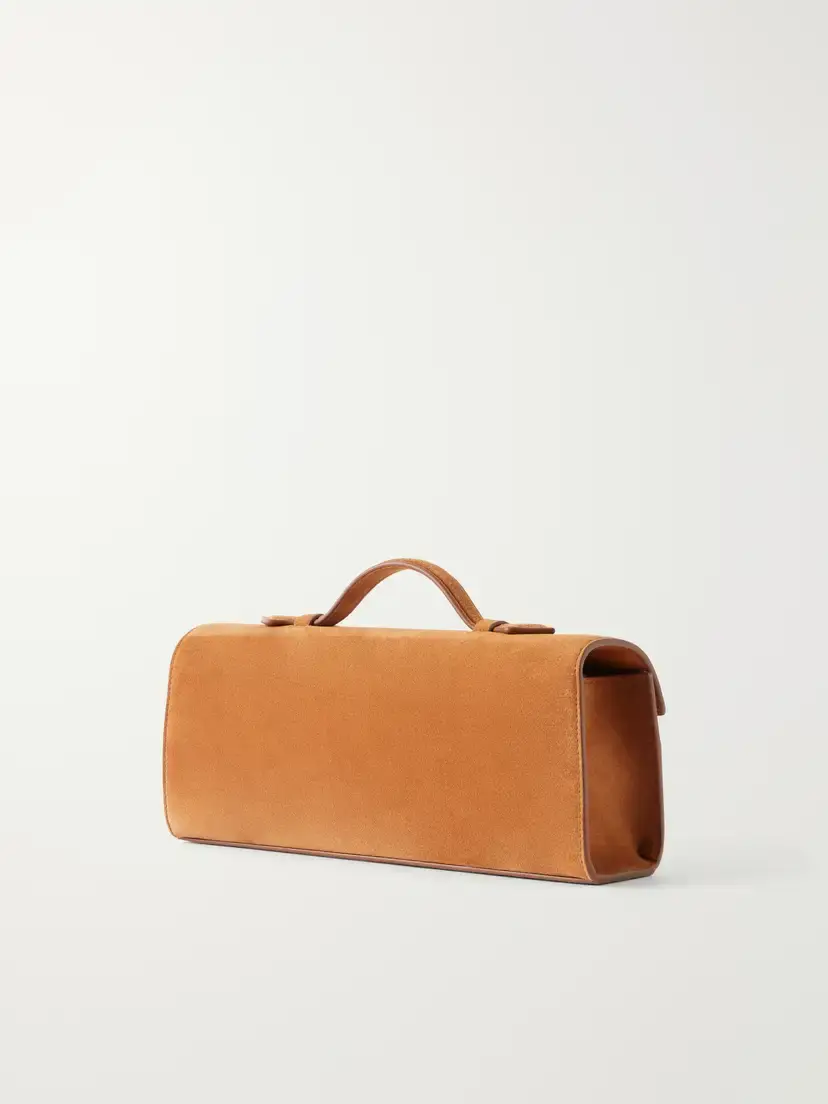 Savette Slim Symmetry Pochette Suede Top-handle Bag | Thumbnail 4 Savette Slim Symmetry Pochette Suede Top-handle Bag | Thumbnail 4