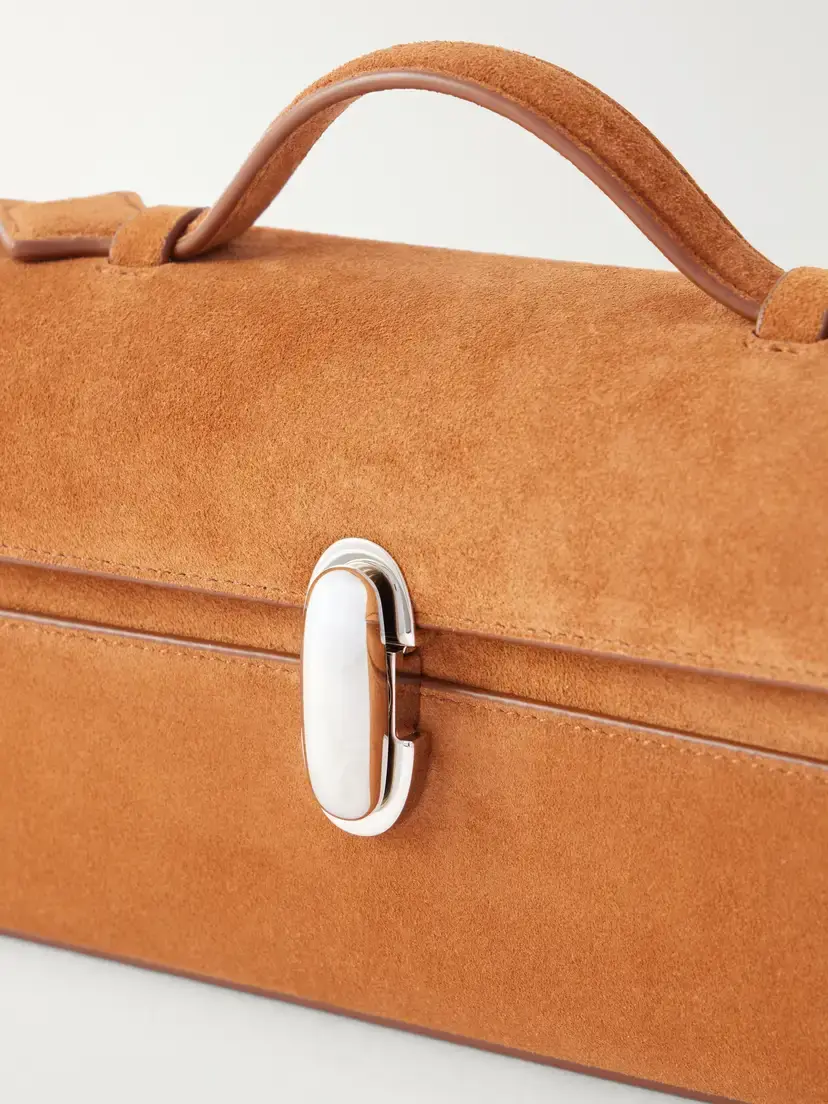 Savette Slim Symmetry Pochette Suede Top-handle Bag | Thumbnail 5 Savette Slim Symmetry Pochette Suede Top-handle Bag | Thumbnail 5