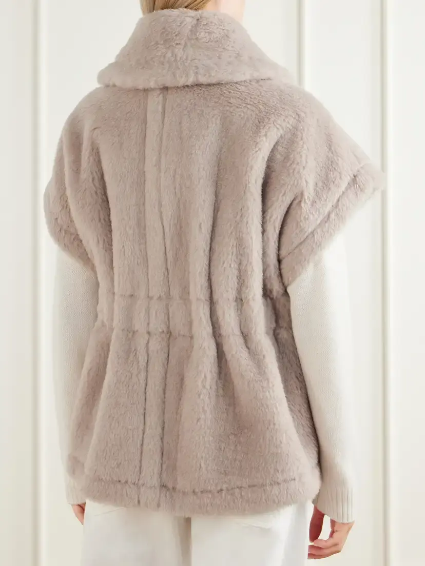Max Mara Abavo Buckled Alpaca, Wool And Silk-blend Cape | Thumbnail 3 Max Mara Abavo Buckled Alpaca, Wool And Silk-blend Cape | Thumbnail 3