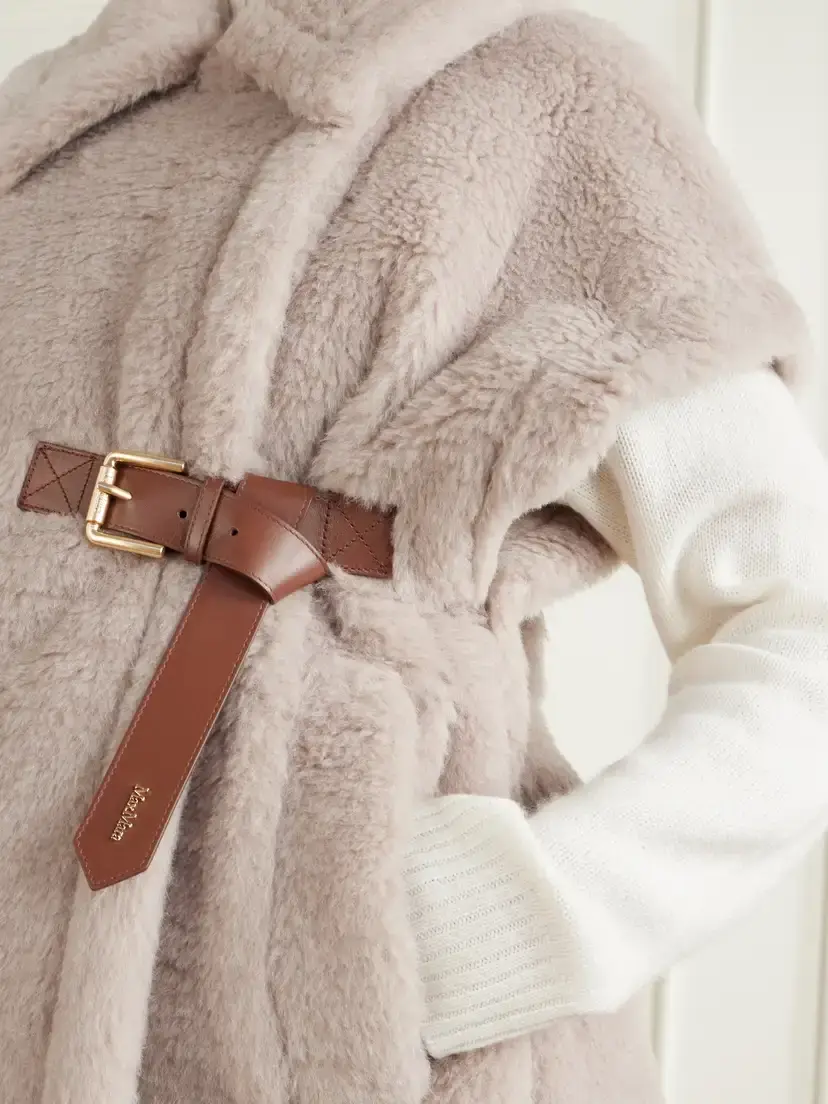 Max Mara Abavo Buckled Alpaca, Wool And Silk-blend Cape | Thumbnail 4 Max Mara Abavo Buckled Alpaca, Wool And Silk-blend Cape | Thumbnail 4