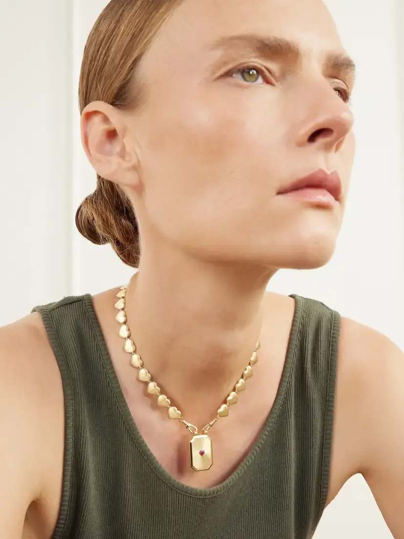 Marie Lichtenberg Love Scapular 18-karat Gold And Ruby Necklace | Thumbnail 2 Marie Lichtenberg Love Scapular 18-karat Gold And Ruby Necklace | Thumbnail 2