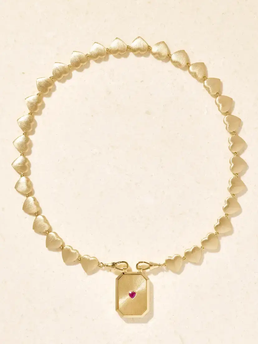 Marie Lichtenberg Love Scapular 18-karat Gold And Ruby Necklace | Thumbnail 4 Marie Lichtenberg Love Scapular 18-karat Gold And Ruby Necklace | Thumbnail 4