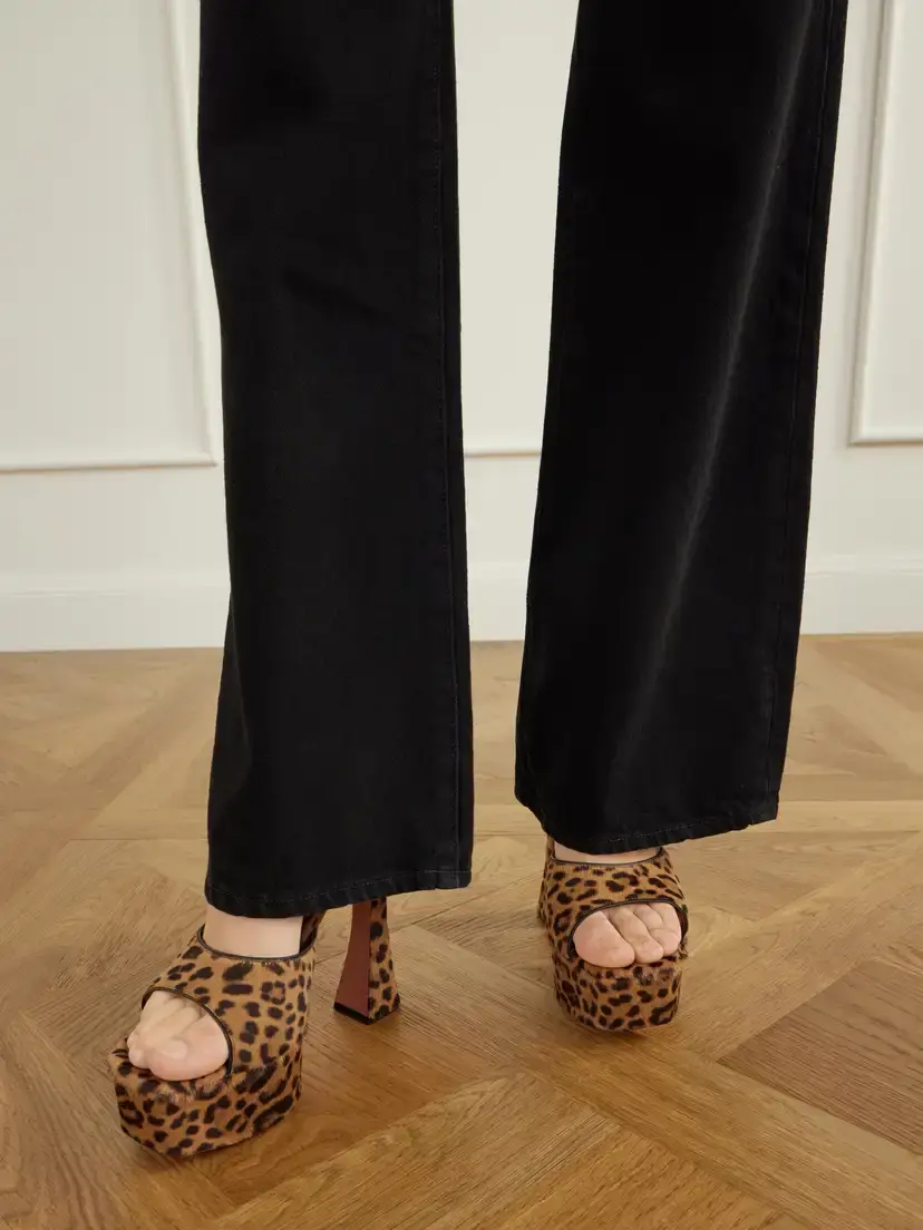 Amina Muaddi Dalida 140 Leopard-print Calf Hair Sandals | Thumbnail 2 Amina Muaddi Dalida 140 Leopard-print Calf Hair Sandals | Thumbnail 2