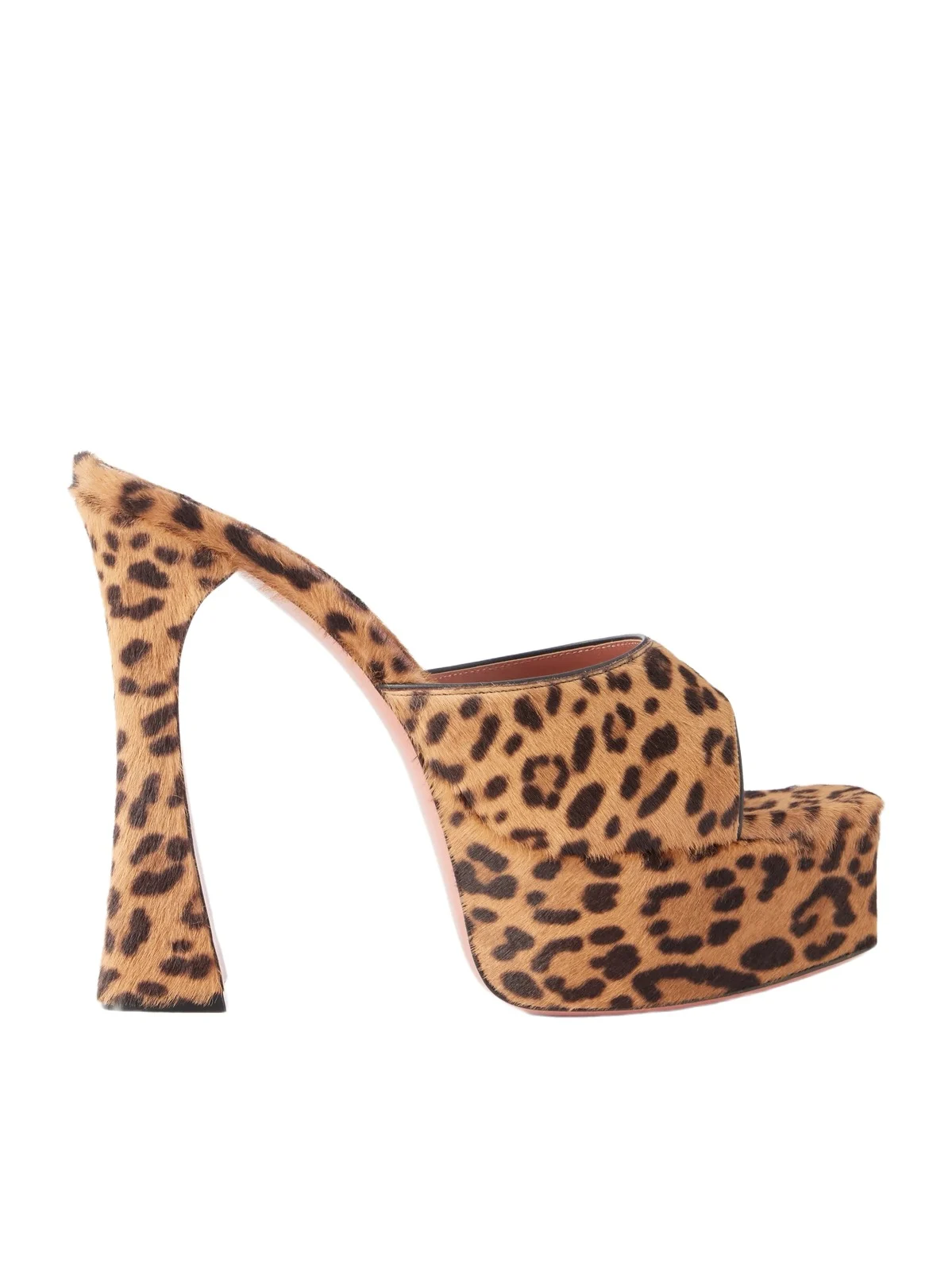 Amina Muaddi Dalida 140 Leopard-print Calf Hair Sandals