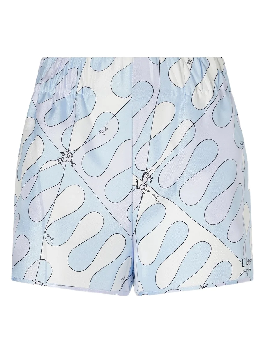Printed Silk-twill Shorts Printed Silk-twill Shorts