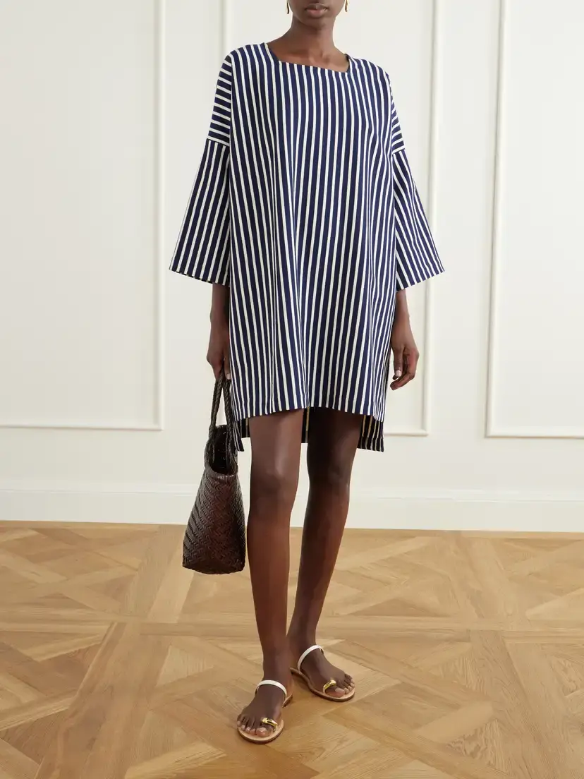 Les Vacances D’Irina Mariniere Striped Cotton Mini Dress | Thumbnail 2 Les Vacances D’Irina Mariniere Striped Cotton Mini Dress | Thumbnail 2