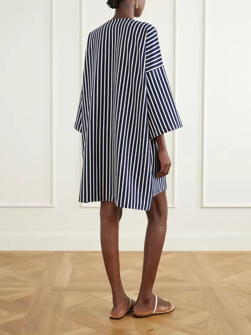 Les Vacances D’Irina Mariniere Striped Cotton Mini Dress | Thumbnail 3 Les Vacances D’Irina Mariniere Striped Cotton Mini Dress | Thumbnail 3