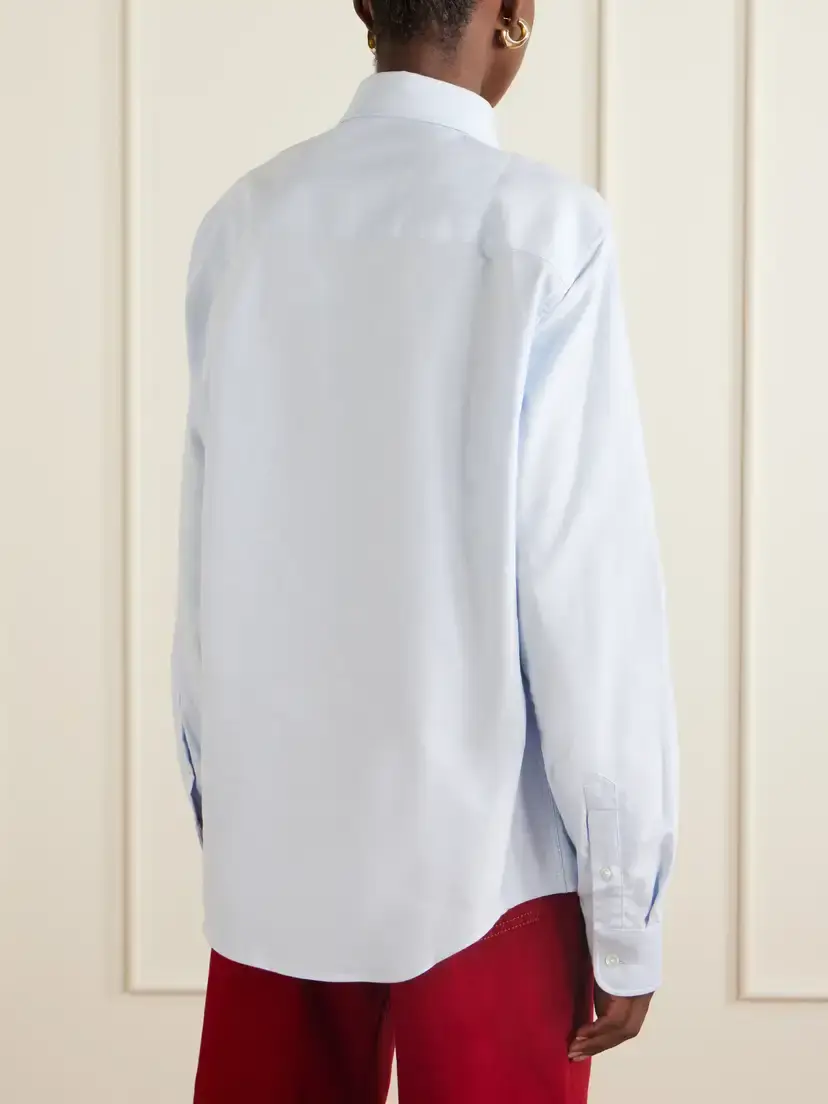 AMI PARIS Adc Embroidered Cotton Oxford Shirt | Thumbnail 4 AMI PARIS Adc Embroidered Cotton Oxford Shirt | Thumbnail 4