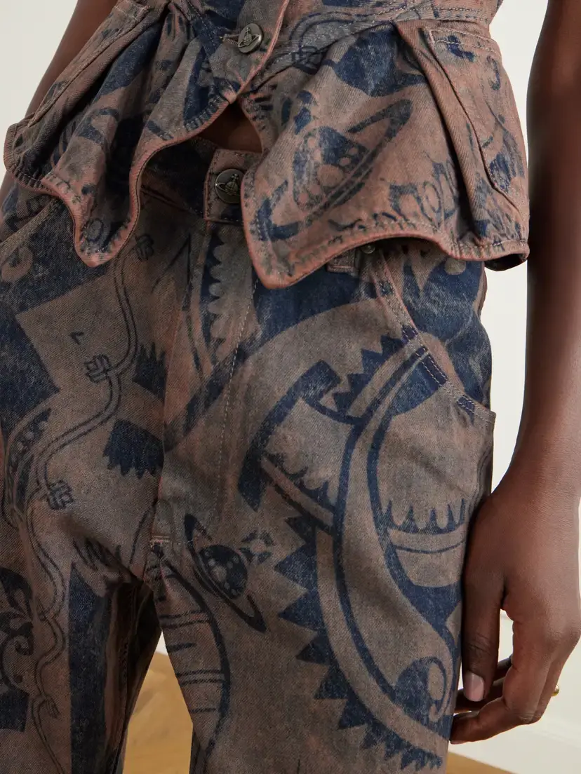 Vivienne Westwood Ranch Printed High-waisted Straight-leg Organic Jeans | Thumbnail 6
