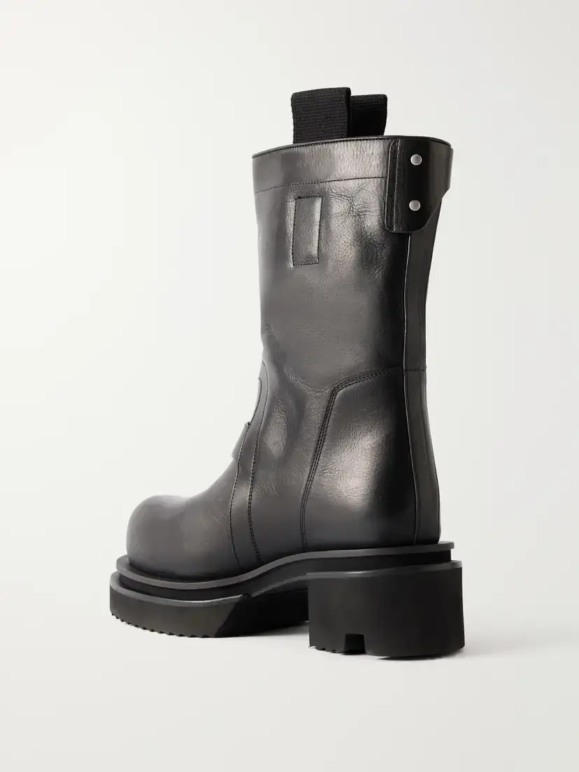 Rick Owens Bogun Leather Knee Boots | Thumbnail 3