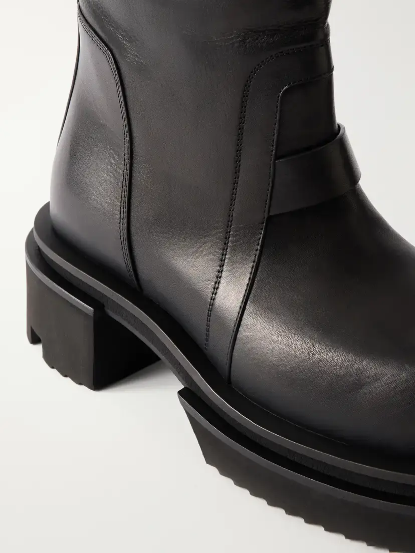Rick Owens Bogun Leather Knee Boots | Thumbnail 5