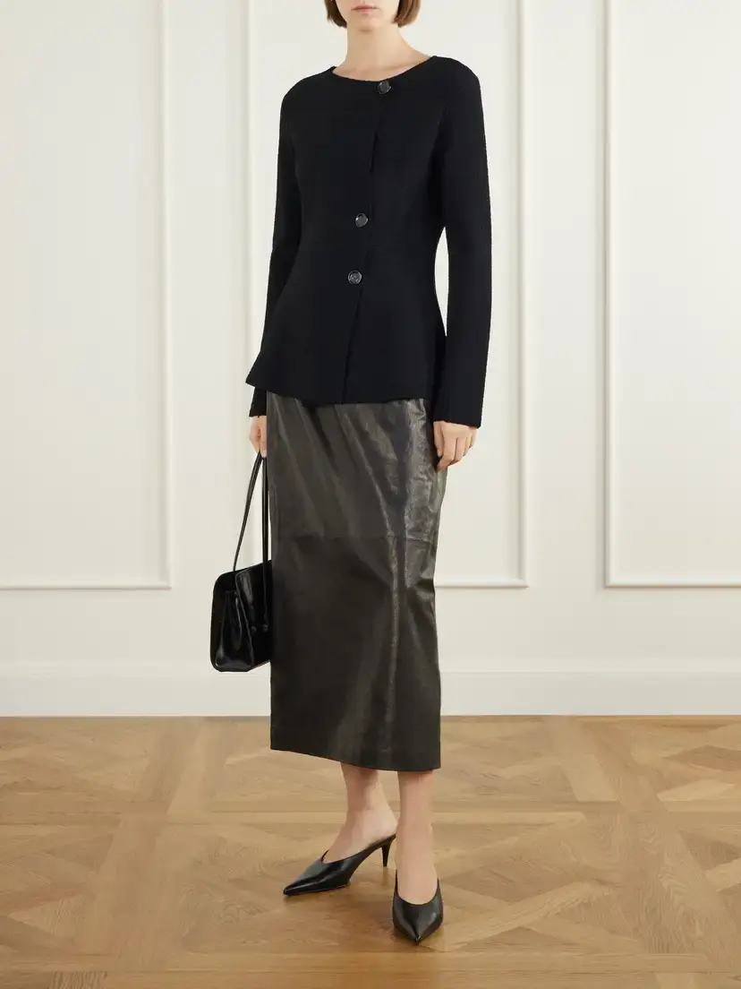 Magda Butrym Leather Midi Skirt | Thumbnail 2