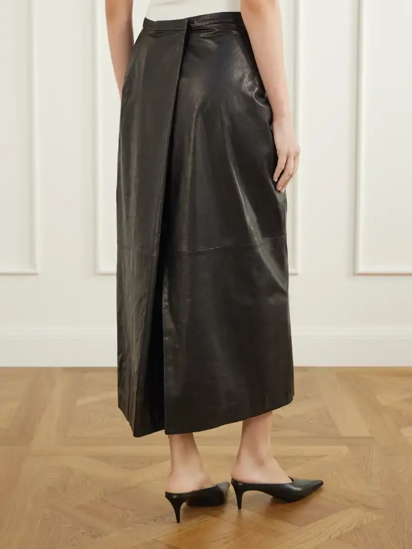 Magda Butrym Leather Midi Skirt | Thumbnail 4