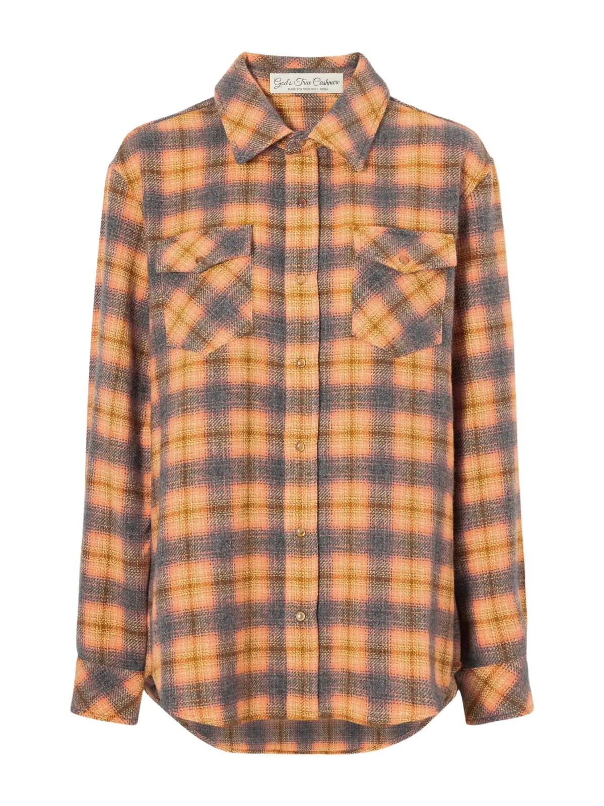 God’s True Cashmere Checked Cashmere Shirt