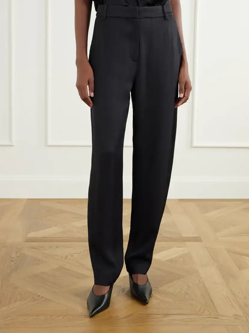 Tibi Grace Satin-twill Tapered Pants | Thumbnail 3 Tibi Grace Satin-twill Tapered Pants | Thumbnail 3
