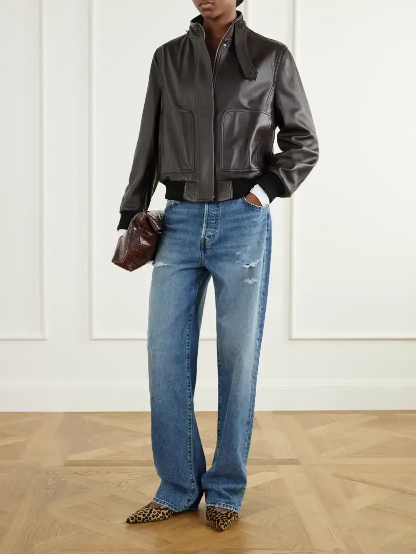 ÉTERNE Saint Boyfriend Distressed Mid-rise Straight-leg Jeans | Thumbnail 2
