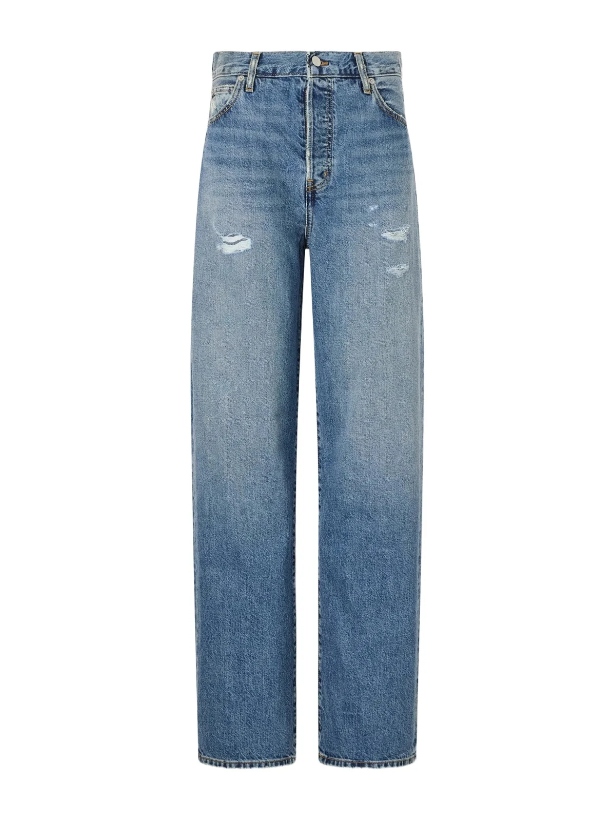 Saint Boyfriend Distressed Mid-rise Straight-leg Jeans Saint Boyfriend Distressed Mid-rise Straight-leg Jeans