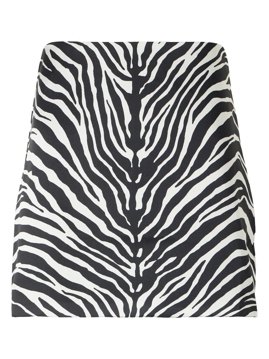 Zebra-print Crepe Mini Skirt Zebra-print Crepe Mini Skirt