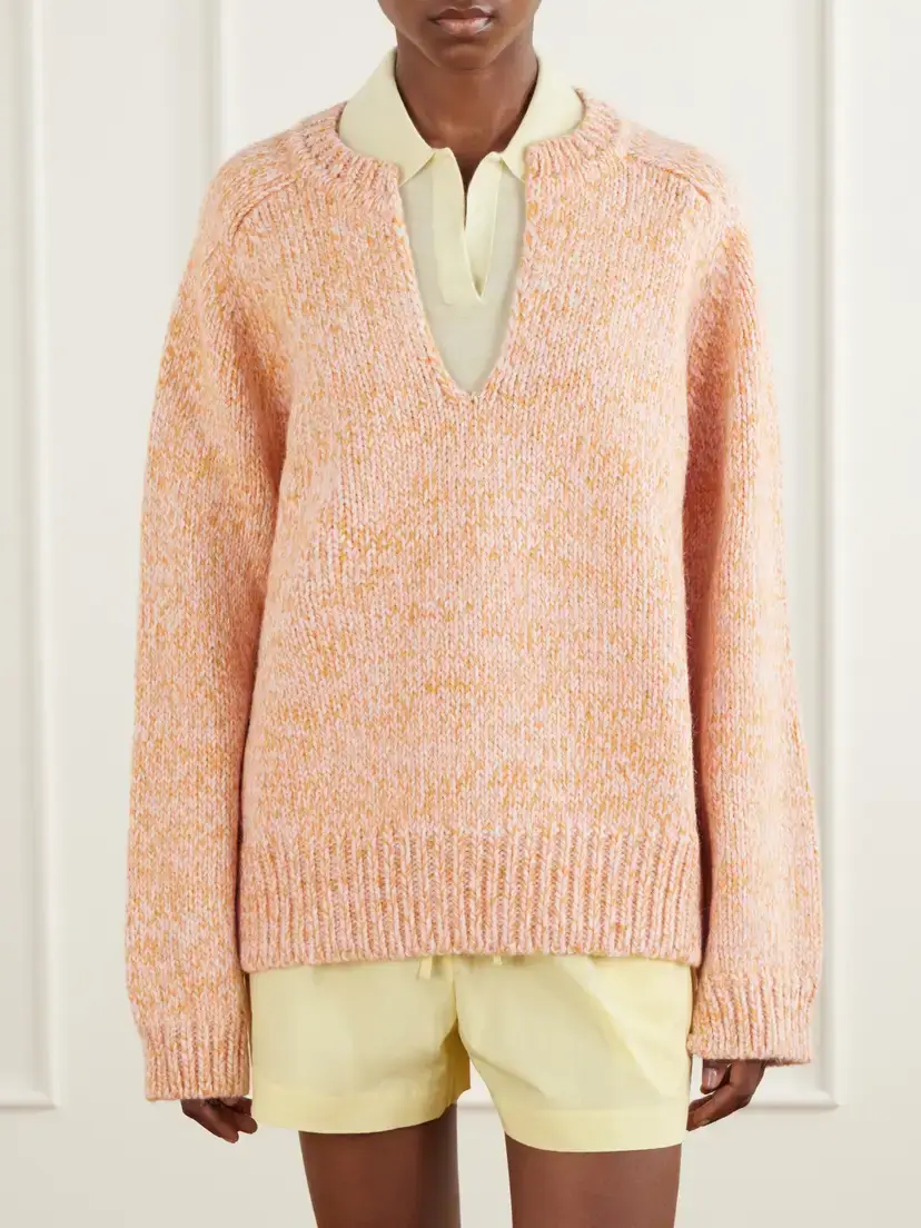 Sanderlak Melange Alpaca And Wool-blend Sweater - Orange | Thumbnail 3 Sanderlak Melange Alpaca And Wool-blend Sweater - Orange | Thumbnail 3