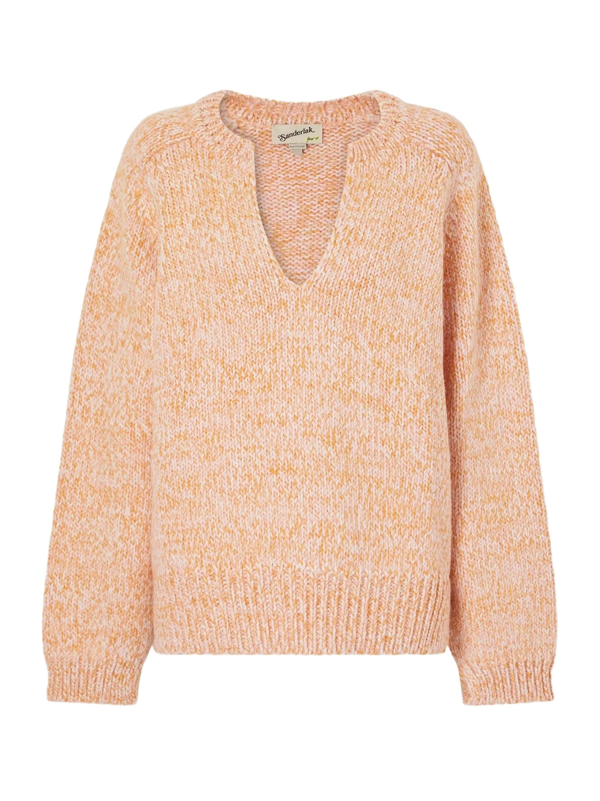 Sanderlak Melange Alpaca And Wool-blend Sweater - Orange