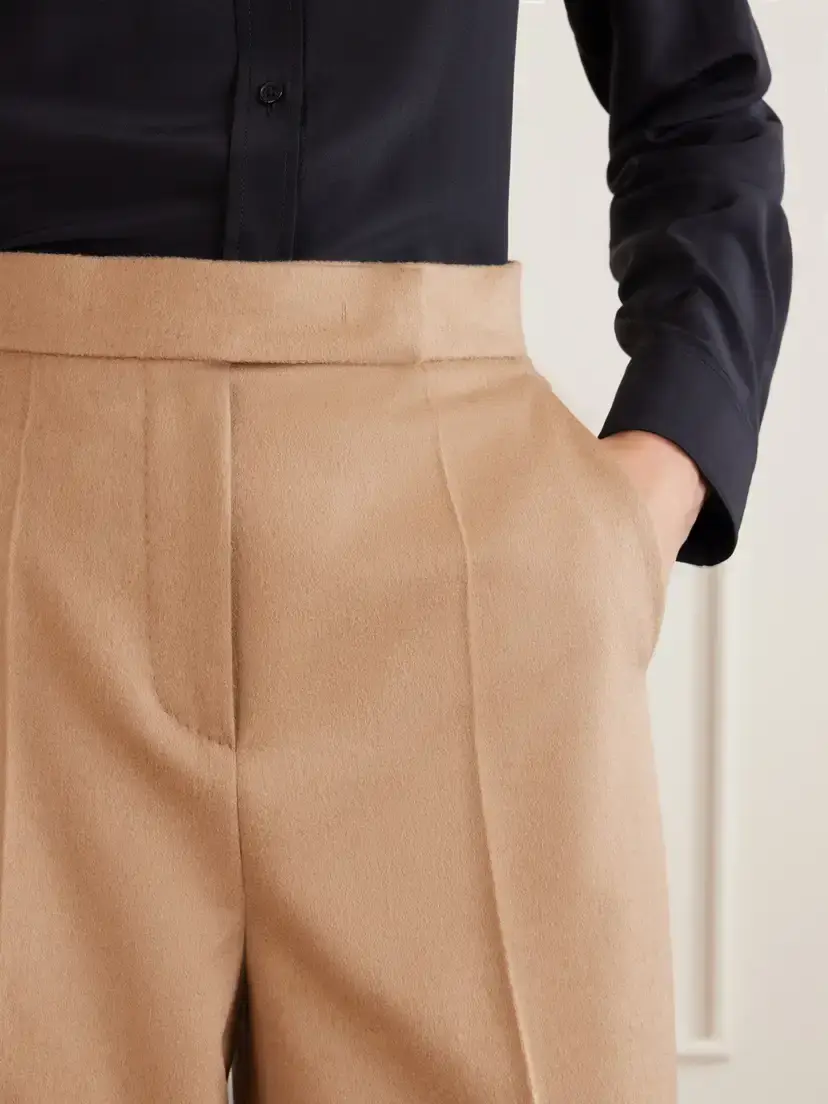 Max Mara Camel Wool Wide-leg Pants | Thumbnail 5 Max Mara Camel Wool Wide-leg Pants | Thumbnail 5