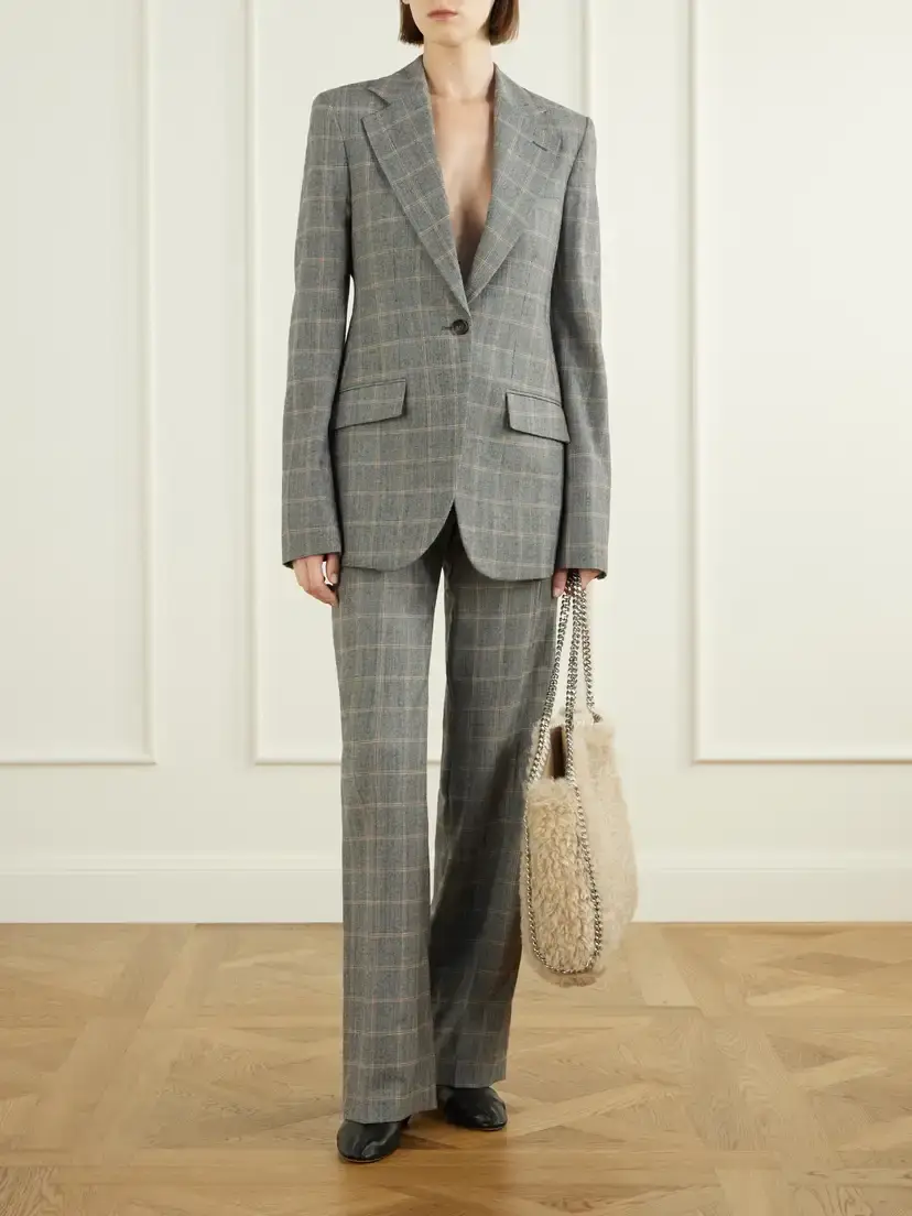 Stella McCartney Prince Of Wales Checked Wool Blazer | Thumbnail 2 Stella McCartney Prince Of Wales Checked Wool Blazer | Thumbnail 2