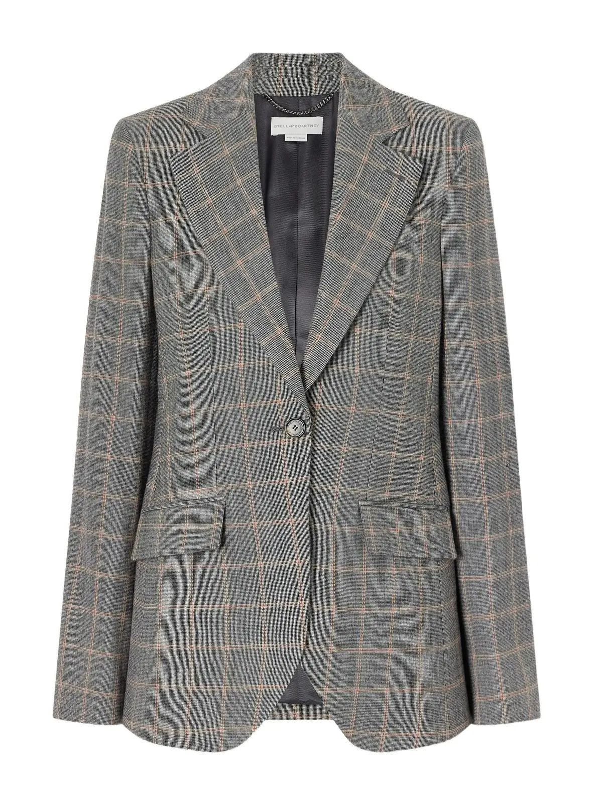 Stella McCartney Prince Of Wales Checked Wool Blazer