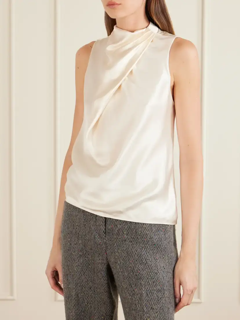 Gabriela Hearst Melina Draped Silk-satin Blouse | Thumbnail 3 Gabriela Hearst Melina Draped Silk-satin Blouse | Thumbnail 3