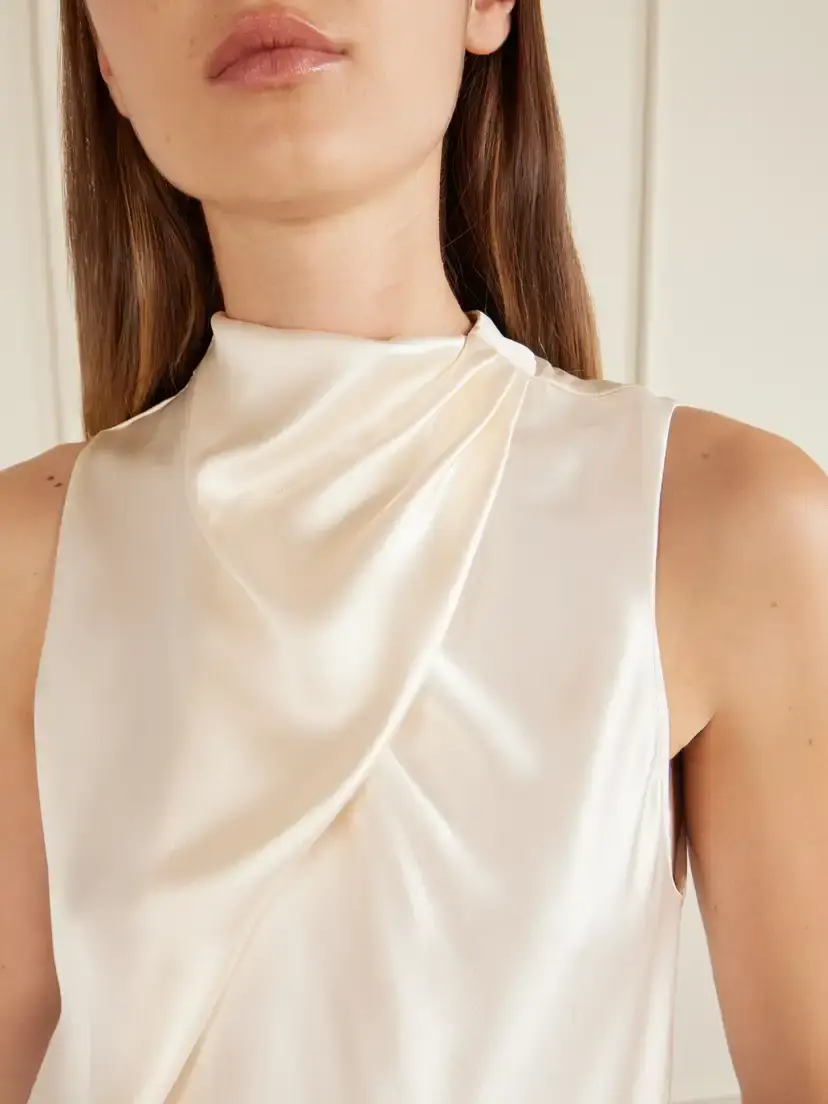 Gabriela Hearst Melina Draped Silk-satin Blouse | Thumbnail 5 Gabriela Hearst Melina Draped Silk-satin Blouse | Thumbnail 5