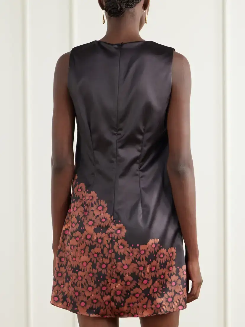 Cala de la Cruz Floral-print Satin Mini Dress | Thumbnail 3 Cala de la Cruz Floral-print Satin Mini Dress | Thumbnail 3