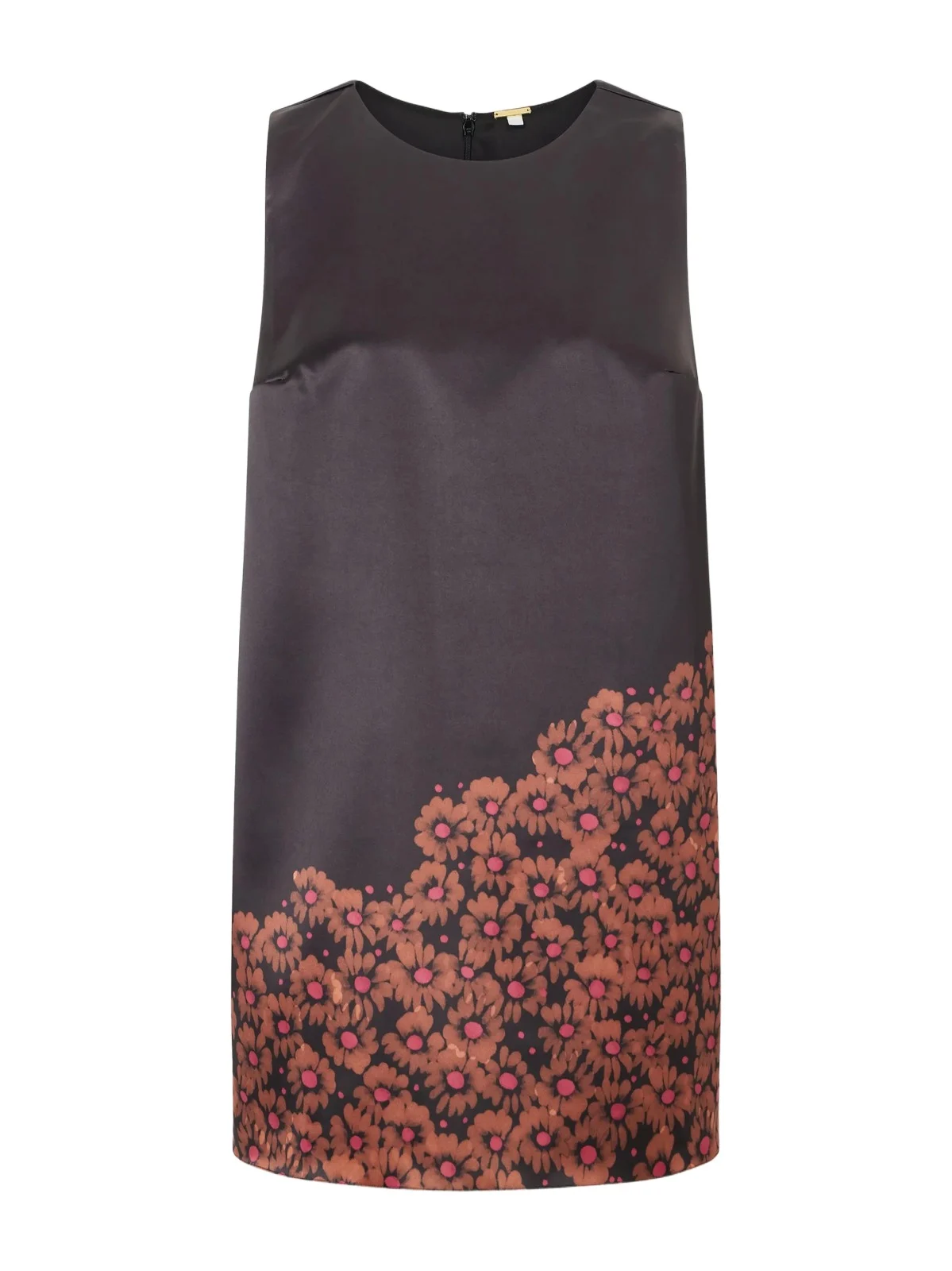 Floral-print Satin Mini Dress