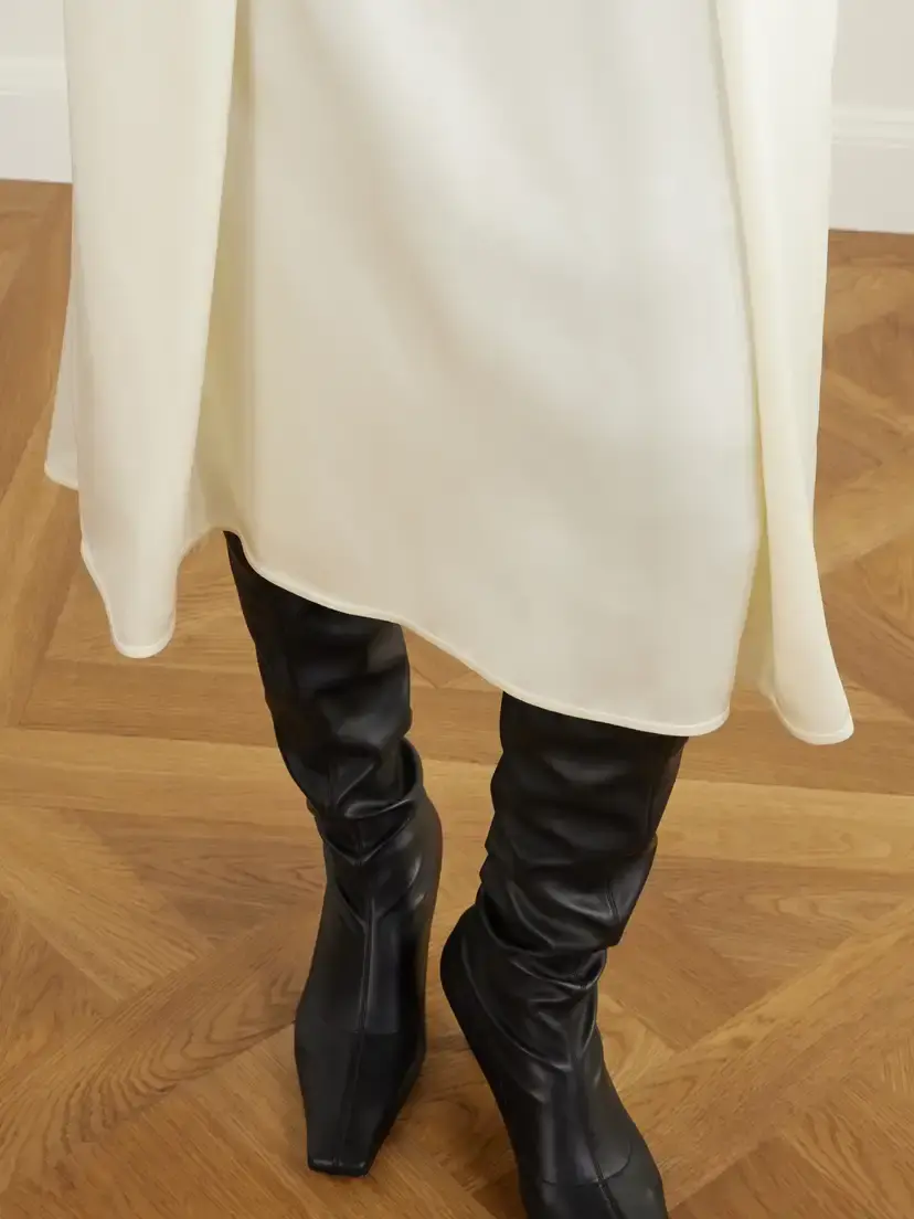Jil Sander Pleated Satin Midi Skirt | Thumbnail 5