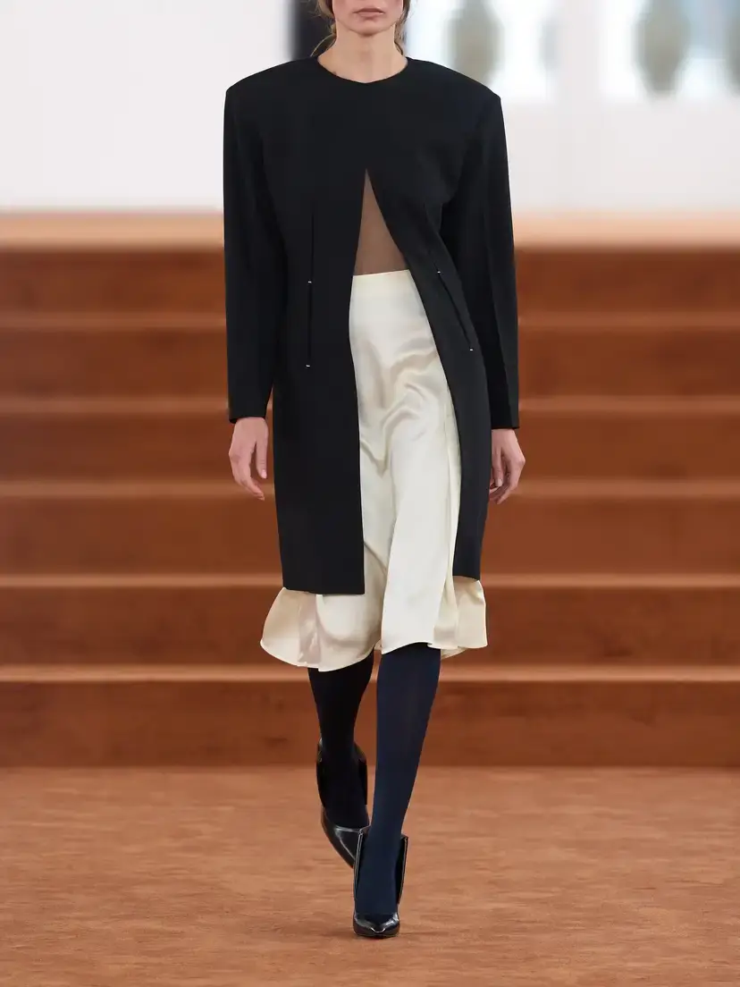 Jil Sander Pleated Satin Midi Skirt | Thumbnail 6