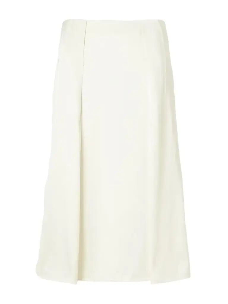 Jil Sander Pleated Satin Midi Skirt