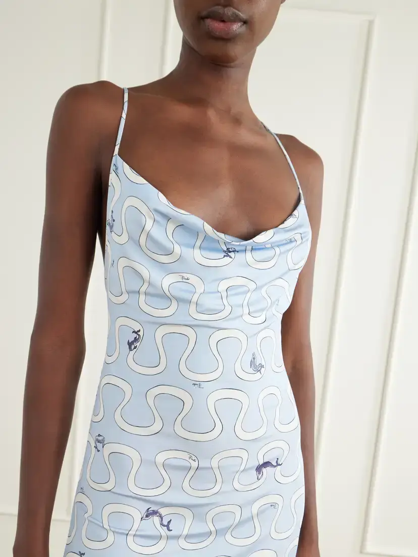 PUCCI Printed Satin Dress | Thumbnail 4 PUCCI Printed Satin Dress | Thumbnail 4