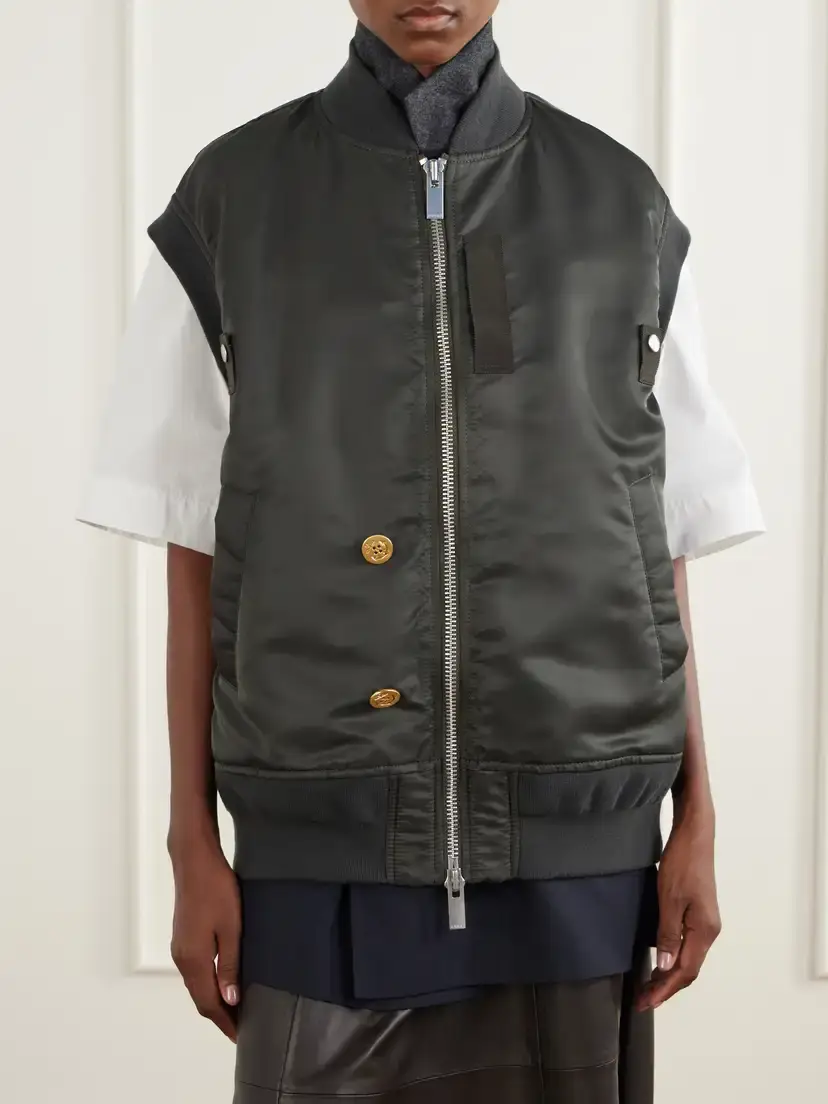Sacai Button-embellished Twill Vest | Thumbnail 3 Sacai Button-embellished Twill Vest | Thumbnail 3