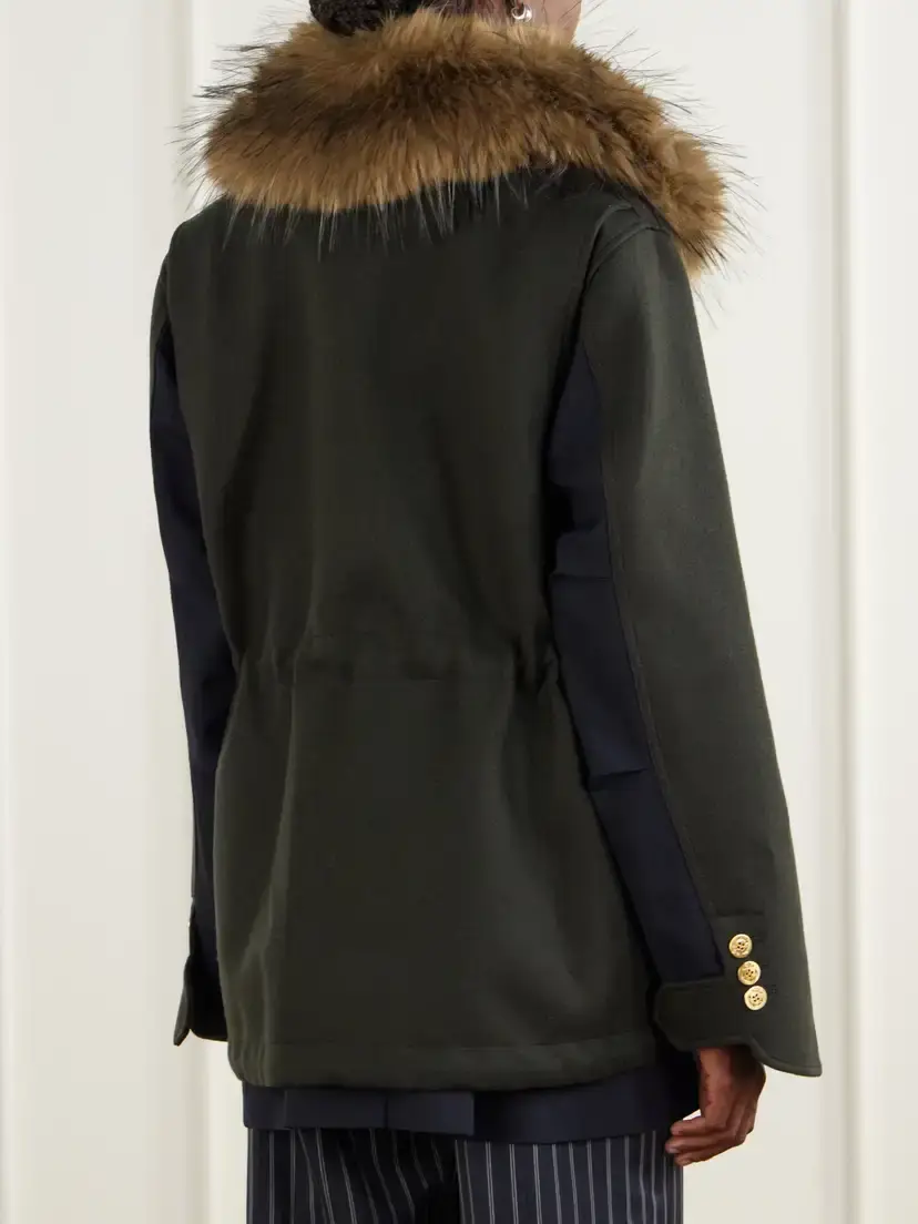 Sacai Layered Wool Coat | Thumbnail 3 Sacai Layered Wool Coat | Thumbnail 3