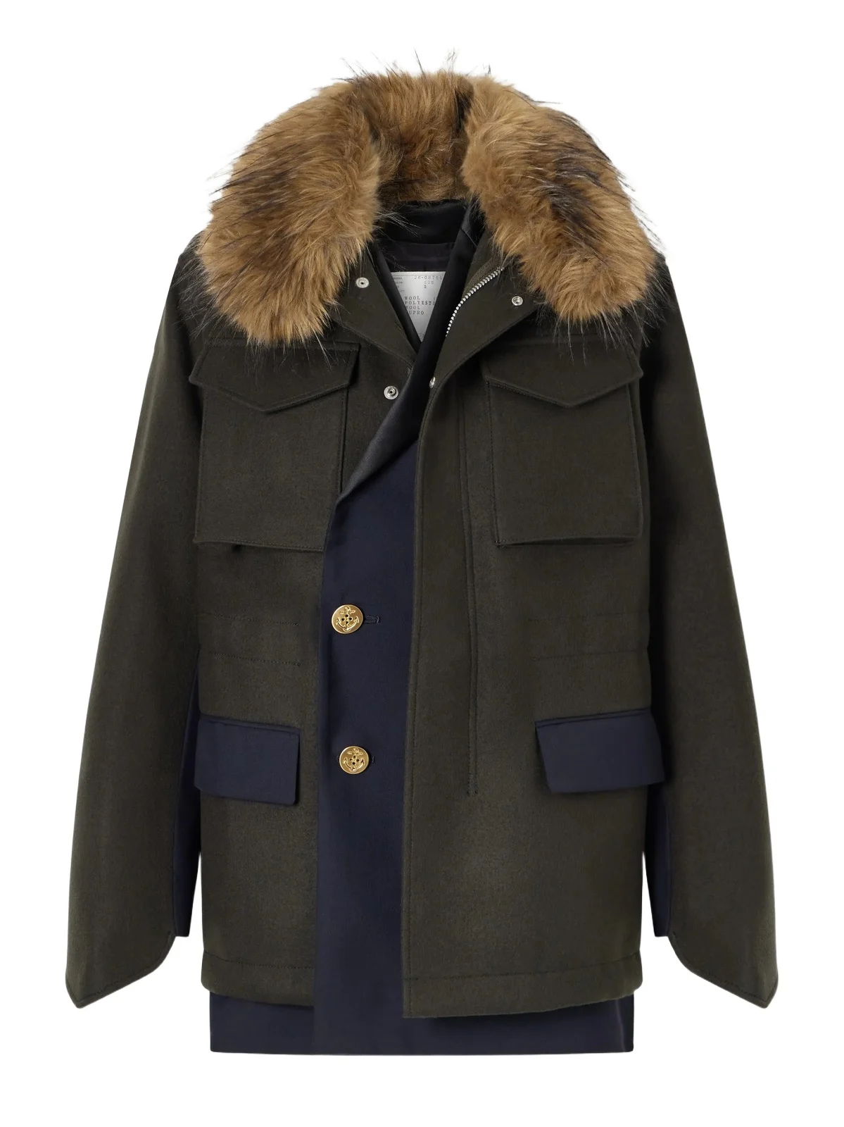 Sacai Layered Wool Coat