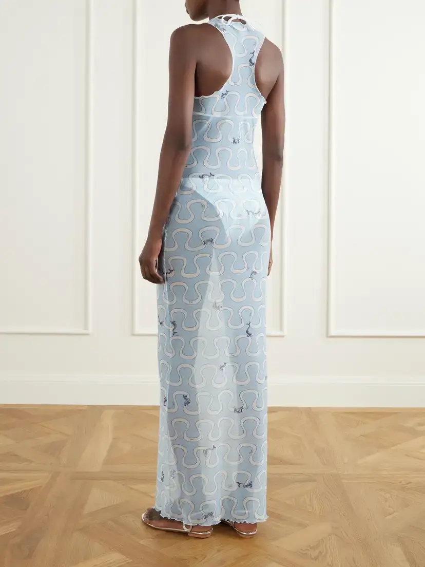 PUCCI Printed Tulle Maxi Dress | Thumbnail 3 PUCCI Printed Tulle Maxi Dress | Thumbnail 3