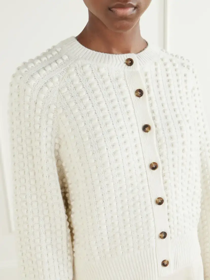 Loulou de Saison Edie Bubble-stitch Cashmere Cardigan | Thumbnail 5 Loulou de Saison Edie Bubble-stitch Cashmere Cardigan | Thumbnail 5