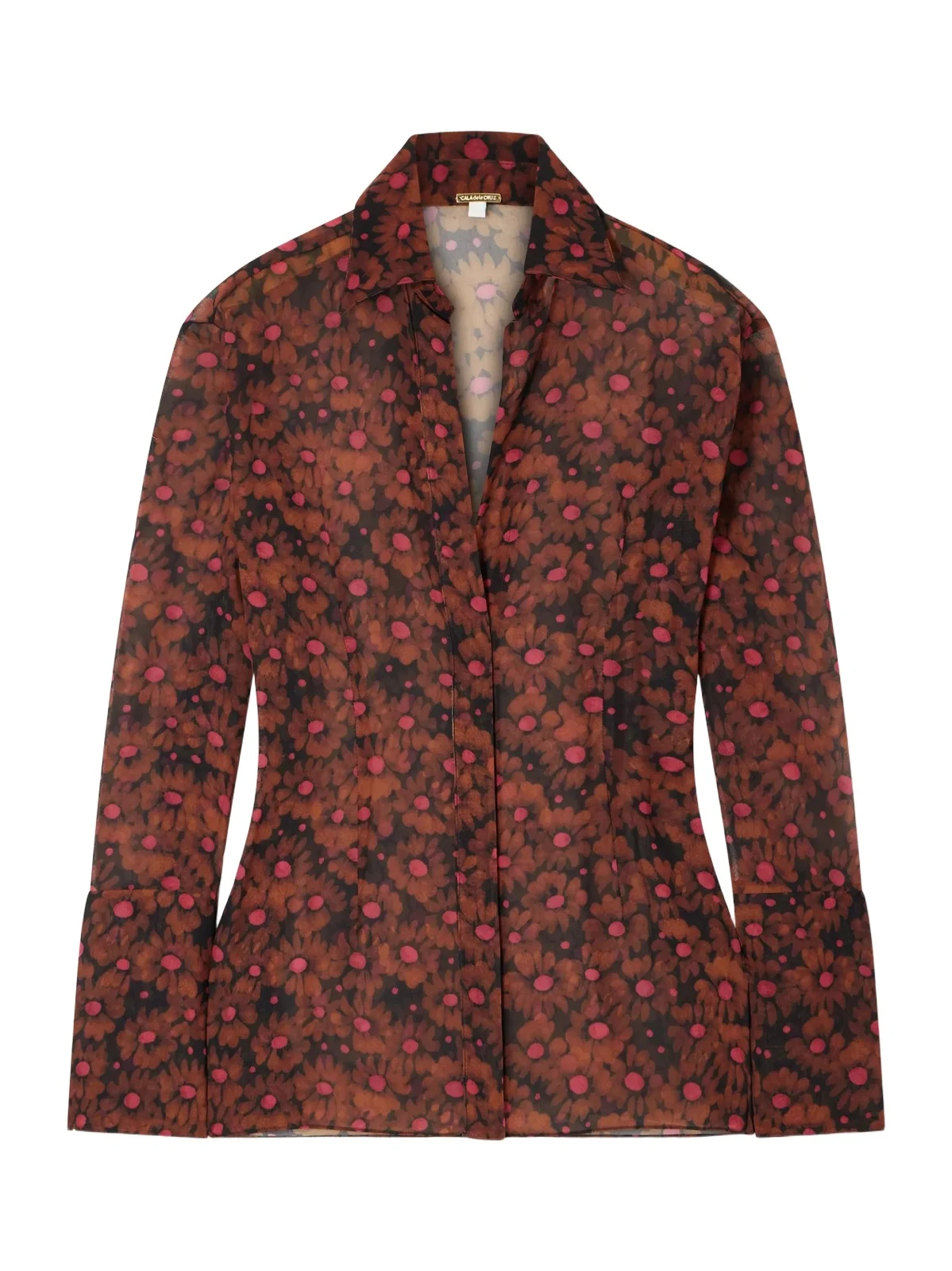 Floral-print Chiffon Shirt